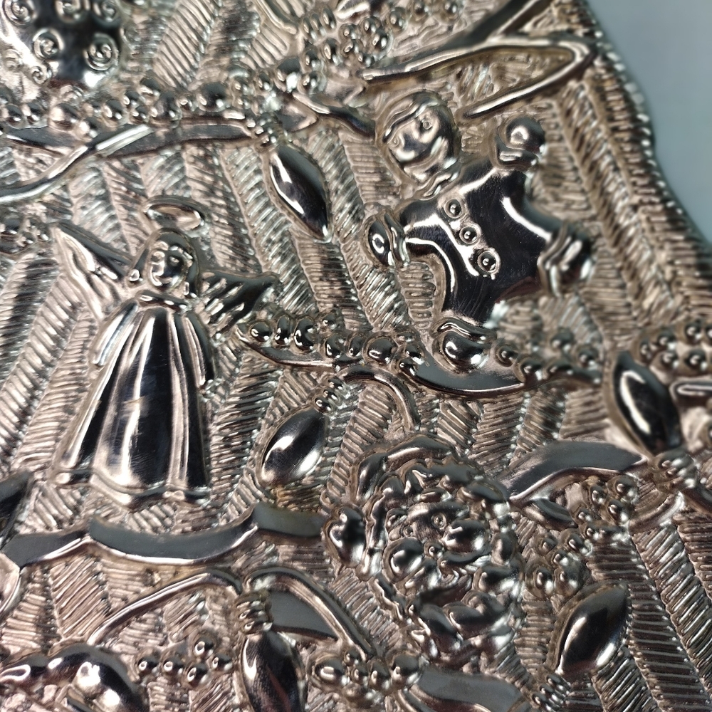 Gorham Lenox Silver Plated Christmas Tree Treat Dish Metal Candy Dish 9x6in - Picture 16 of 16